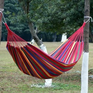 单人吊床 彩色帆布吊床 双人户外秋千 一件代销代旷原￥59    :4