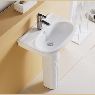 陶瓷立柱盆面盆艺术盆洗手盆 阳台厕所一体洗脸盆 台上盆脸盆水池 