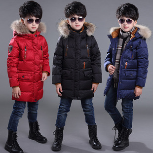 童装2015儿童羽绒服男童中长款冬装韩版外套巴拉巴拉361米西果潮