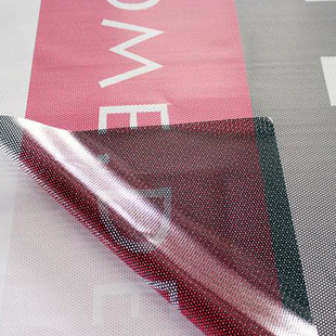 单透贴单孔透单透膜广告玻璃贴单面透视隔热膜户外写真车窗广告  1