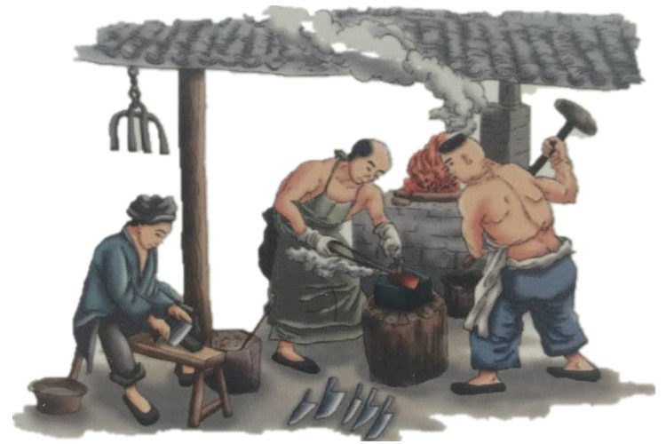 壮家老村口打铁铺