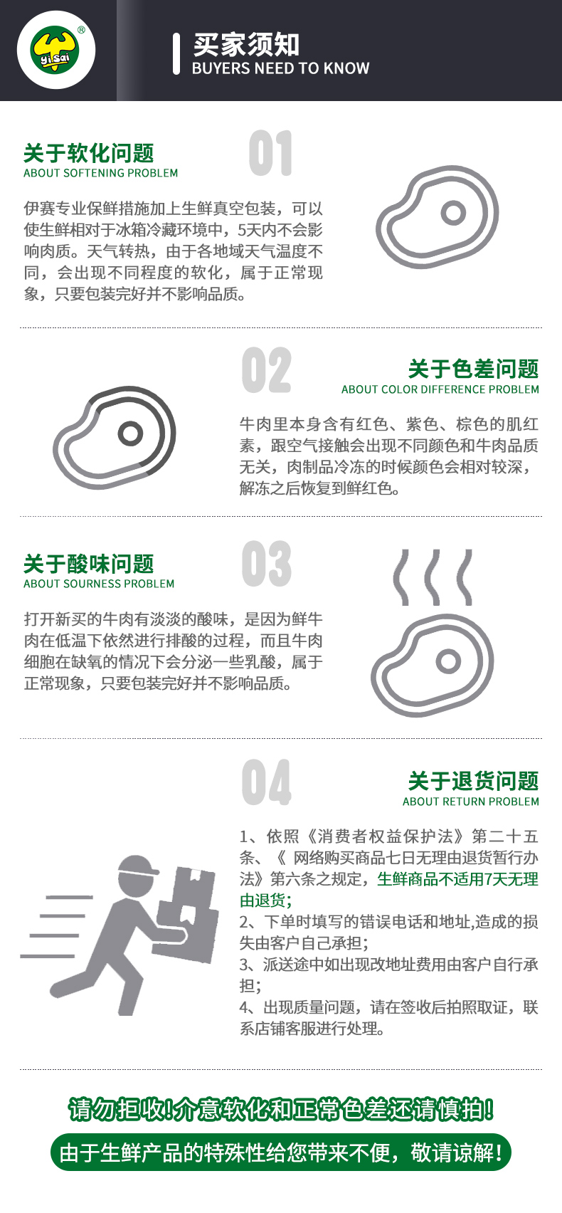 北京奥运会牛肉供应商 伊赛 原切牛腩块 1000g 图13