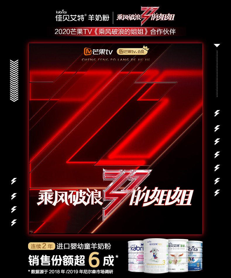 乘风破浪的姐姐推荐 荷兰进口 Kabrita 佳贝艾特 睛滢 羊奶粉 4段 150g 图1