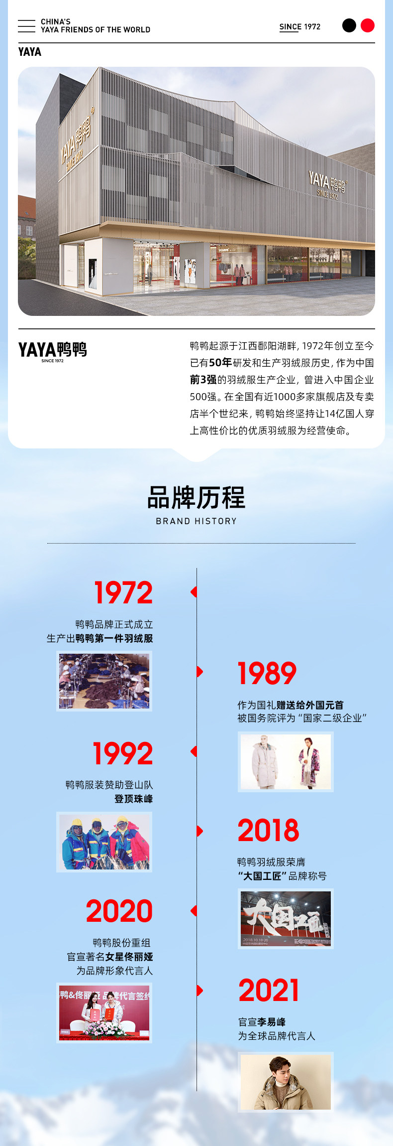 反季好价 鸭鸭 男女同款 雪山渐变色 轻薄羽绒服 图21