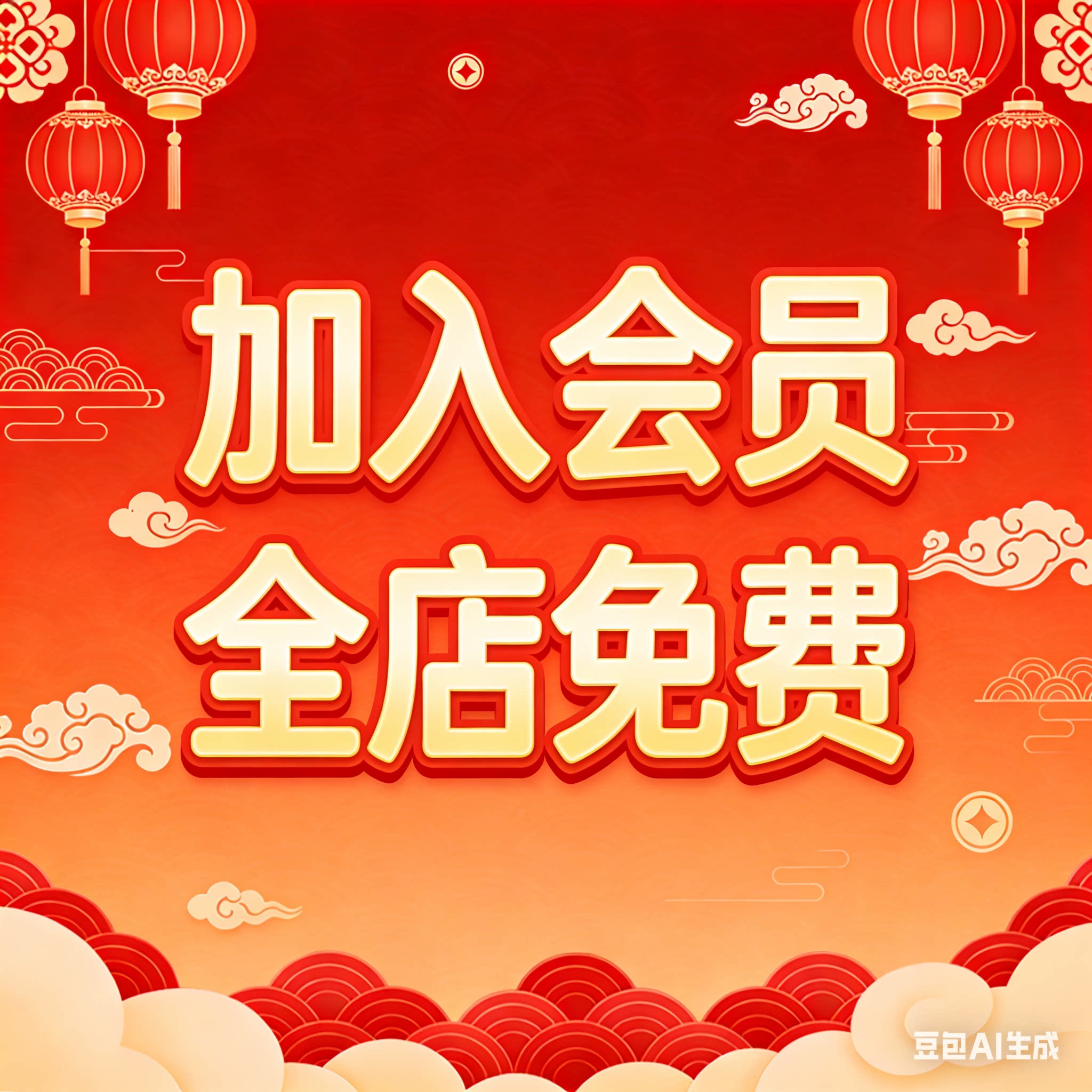 加入会员全店免费 店铺LOGO