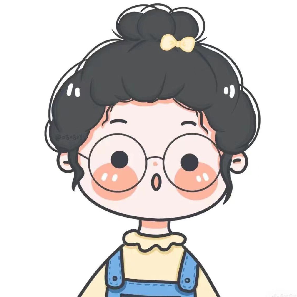 戴眼镜的女同学呀