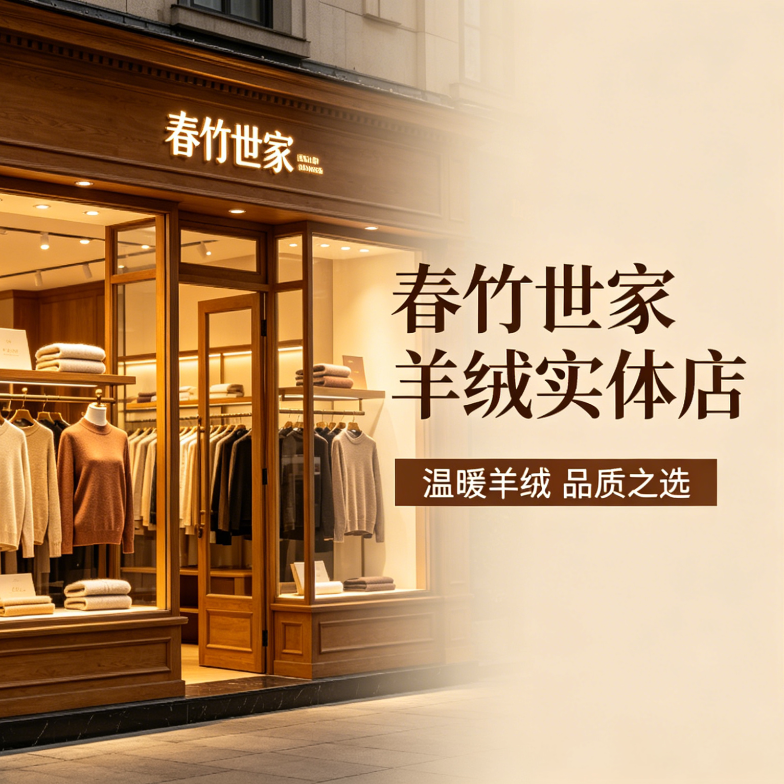 春竹世家羊绒总店 店铺LOGO