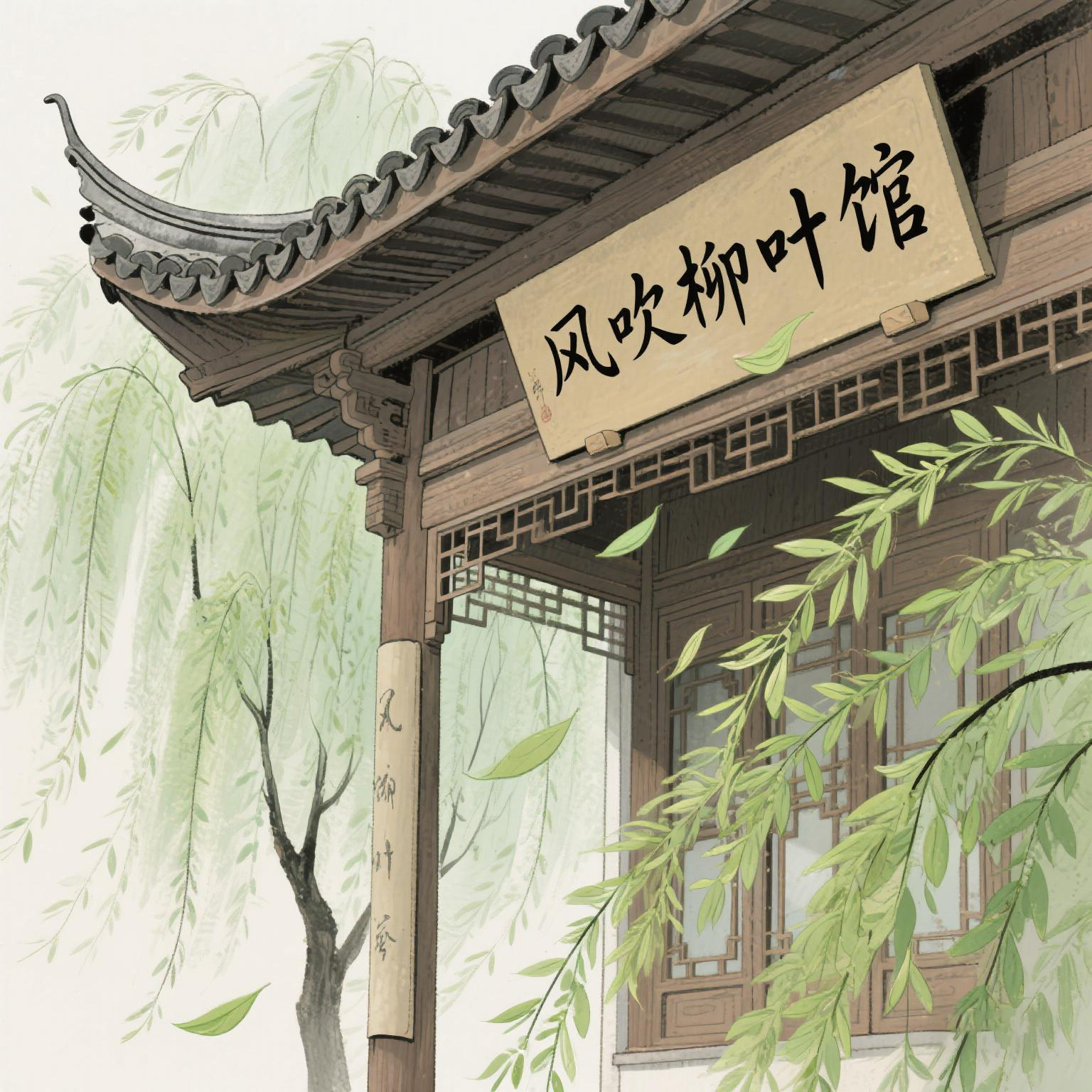 风吹柳叶馆
