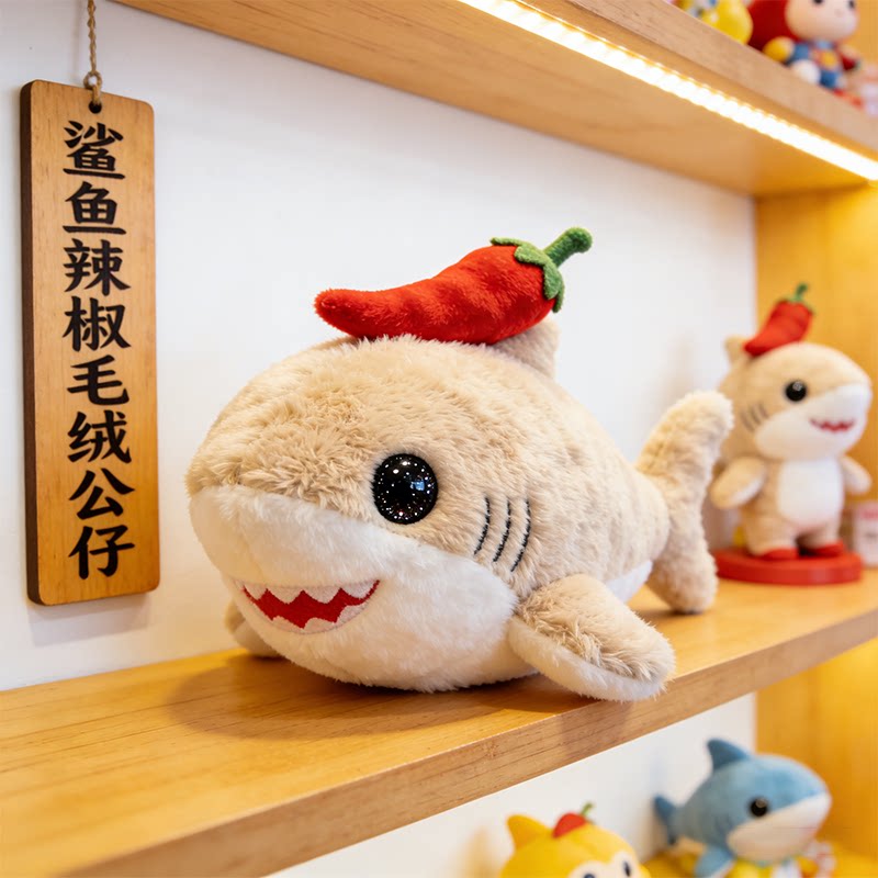 鲨鱼辣椒毛绒公仔潮玩店