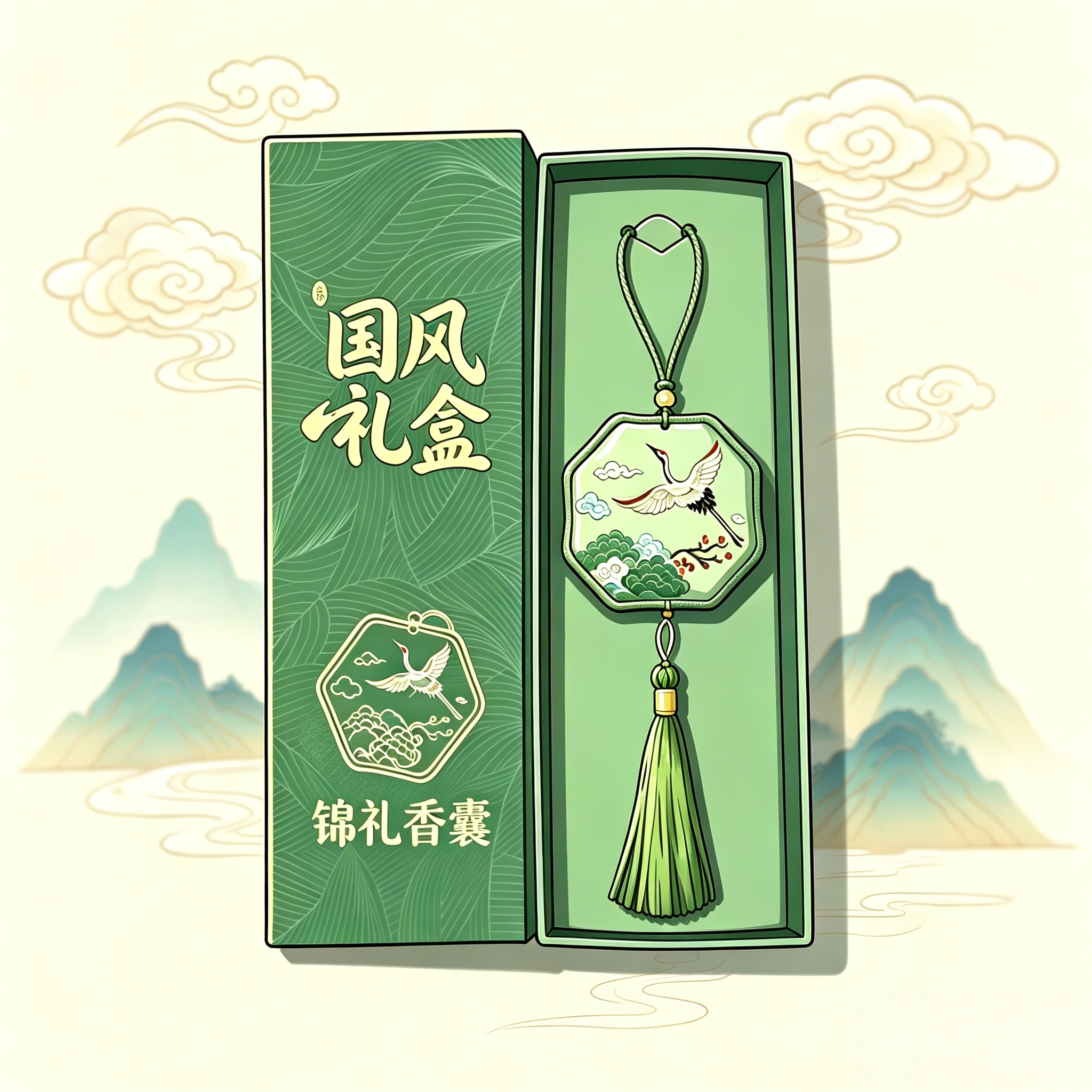 青棠映岁月丨中国风锦礼香囊