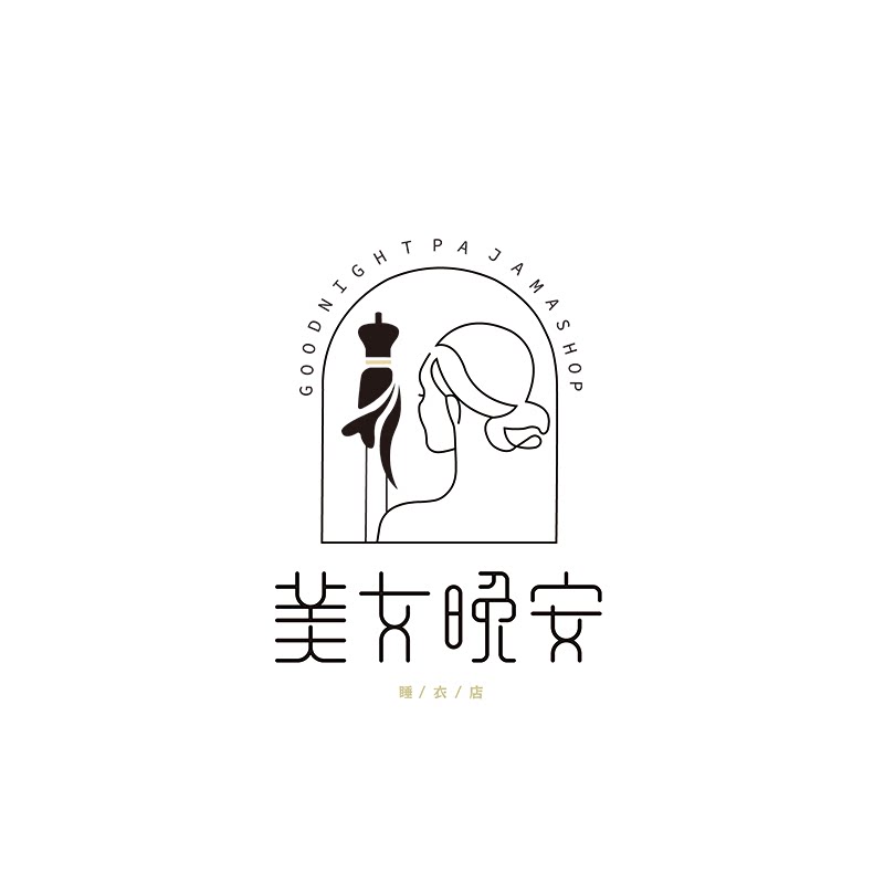 美女晚安睡衣店 店铺LOGO