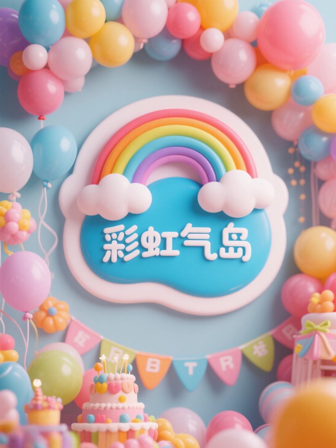 彩虹岛气球