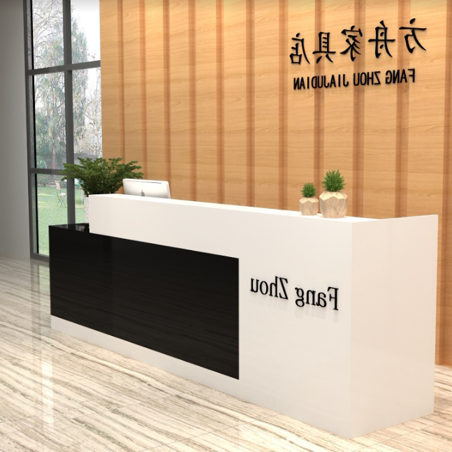 亿来客办公前台桌 店铺LOGO