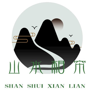 山水布艺门帘