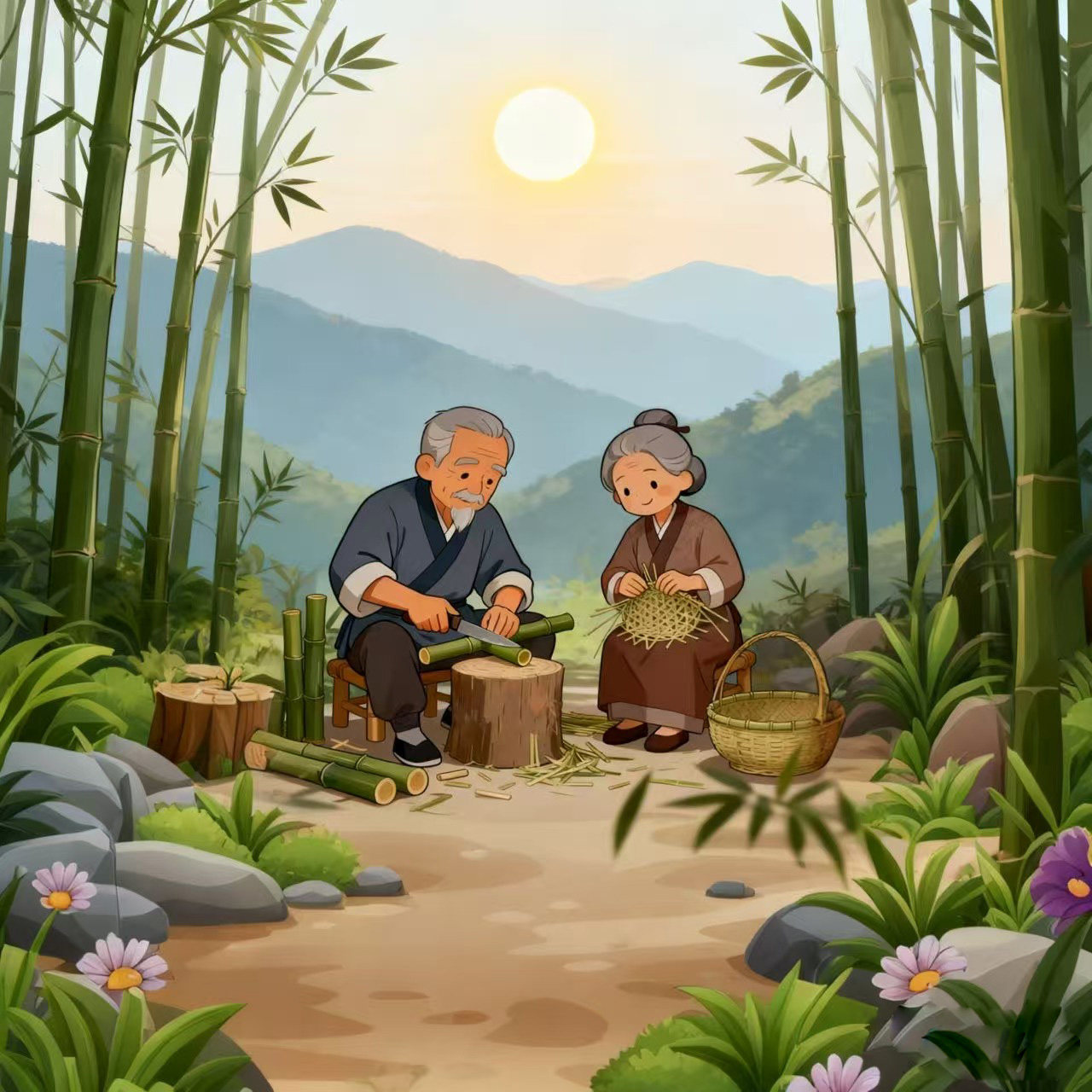 甜心手工竹编织