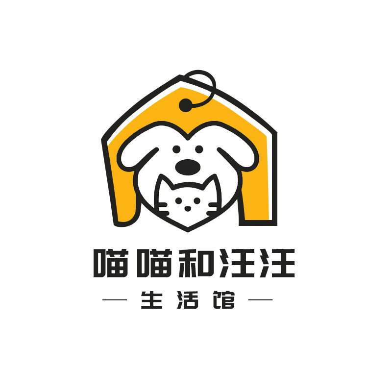 喵喵和汪汪生活馆 店铺LOGO