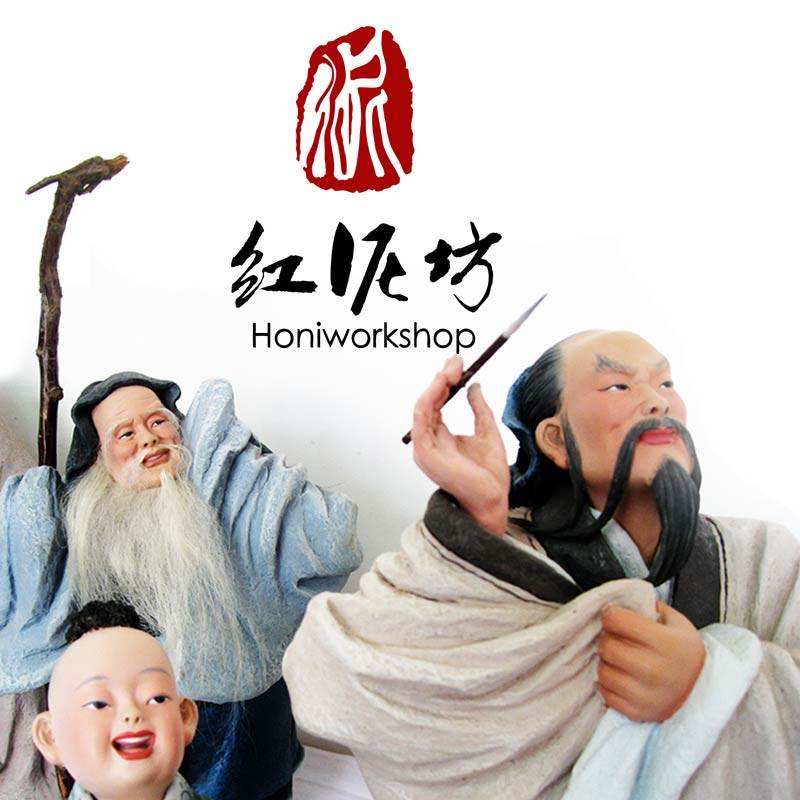 天津泥人张彩塑礼品红泥坊企业店
