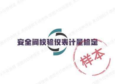 安全阀校验仪表计量检定