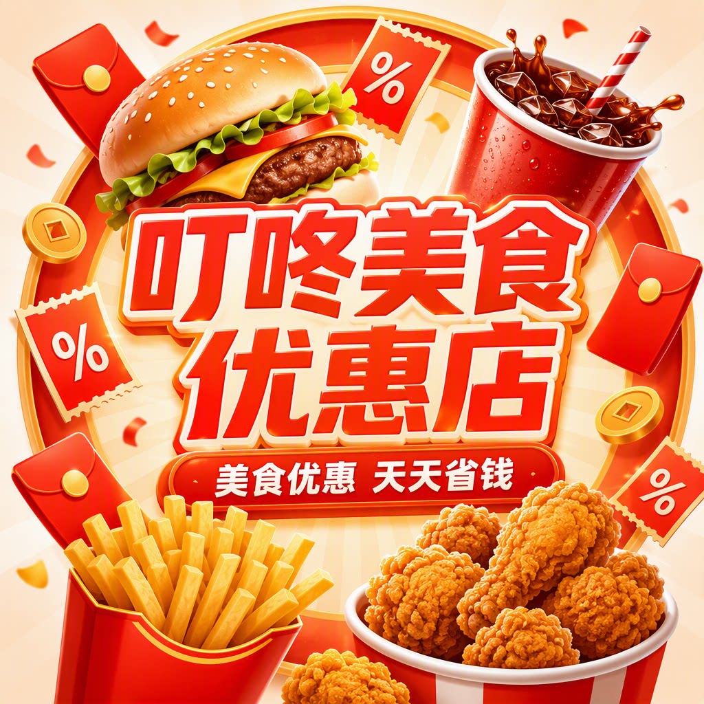 叮咚美食优惠 店铺LOGO