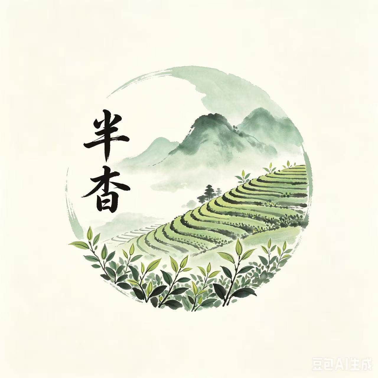 千里江山万亩茶园 半杳