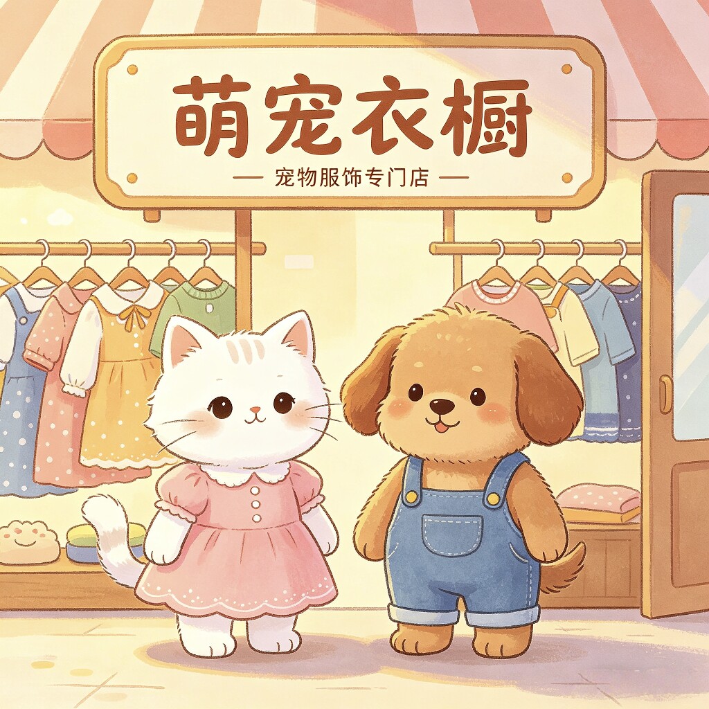 可爱毛孩子的衣橱