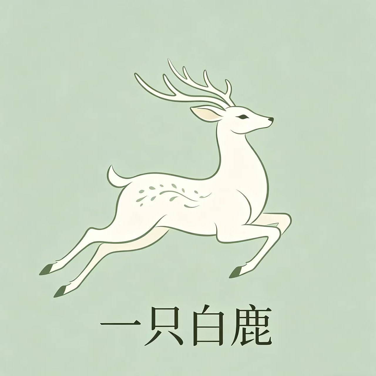 一只白鹿