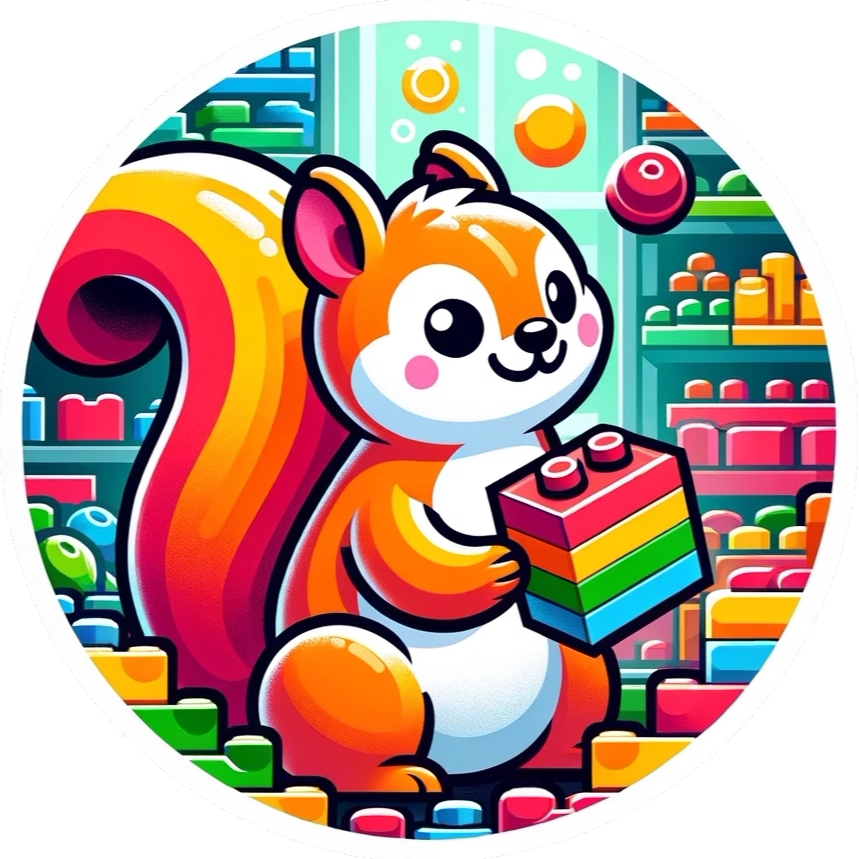 松鼠的积木小窝 店铺LOGO