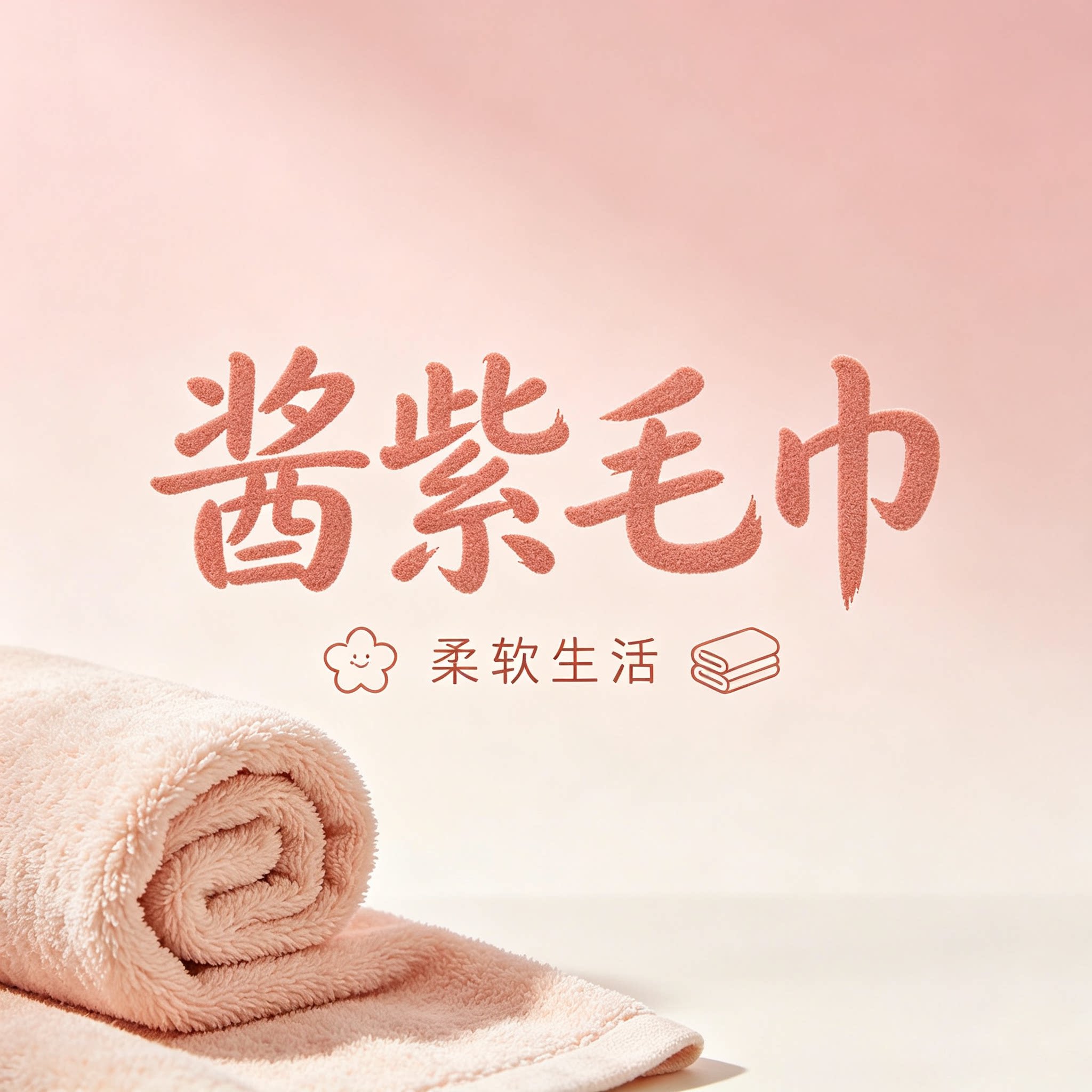 酱紫毛巾