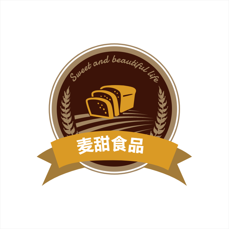 麦甜食品 店铺LOGO